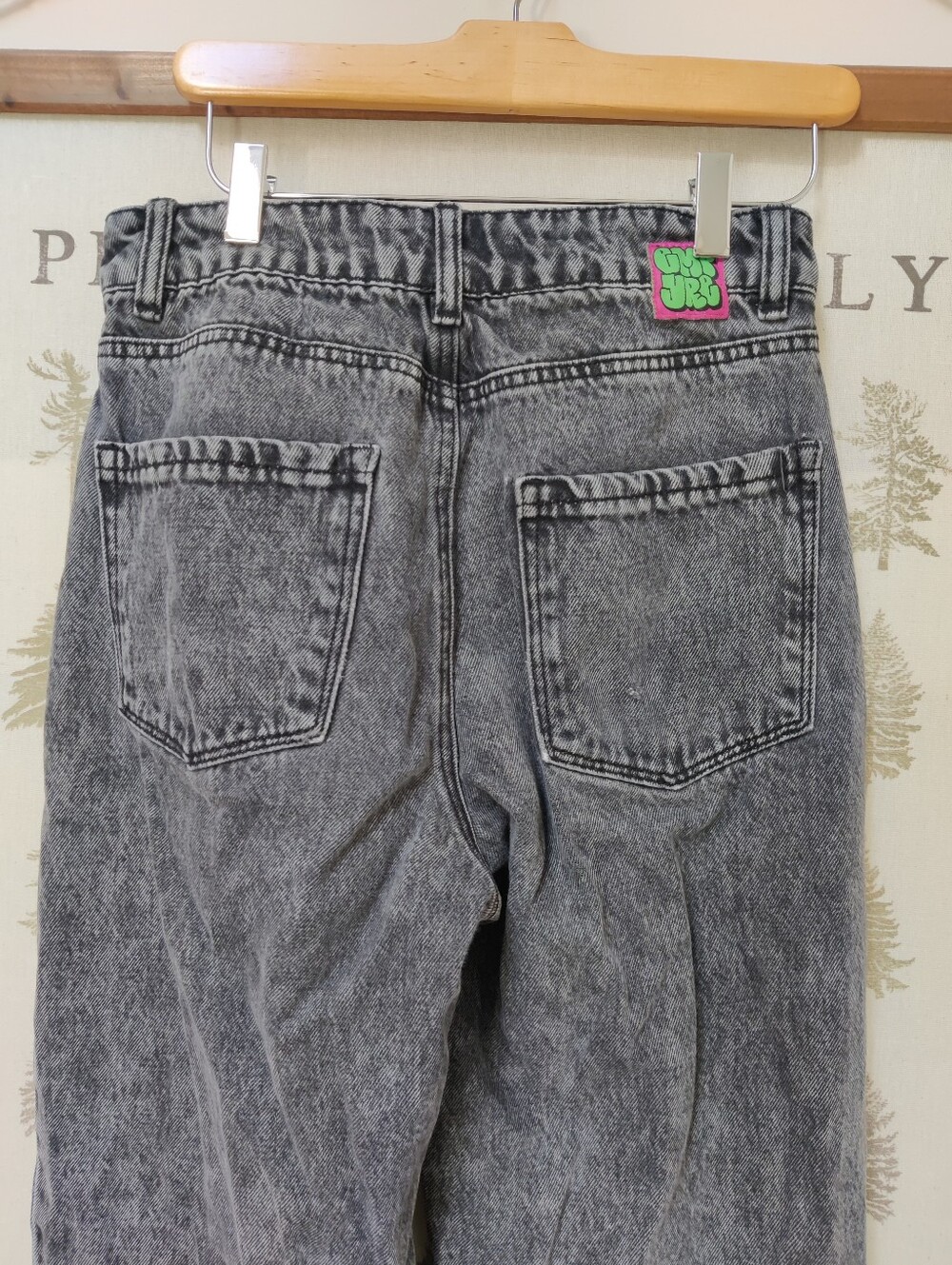 Empyre Verge Black Acid Wash High Rise Straight Leg Jeans Size 4 - Picture 4 of 7